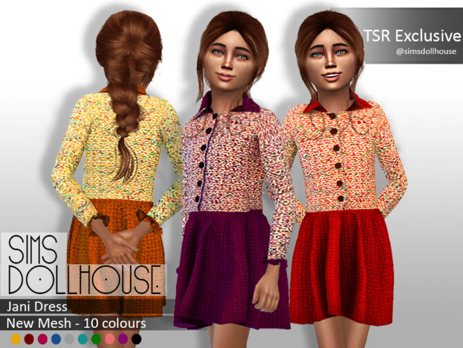 Sims 4 Jani Dress by Sims Dollhouse at TSR