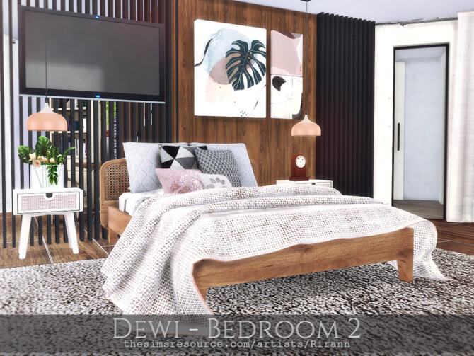 Sims 4 Dewi Bedroom 2 by Rirann at TSR