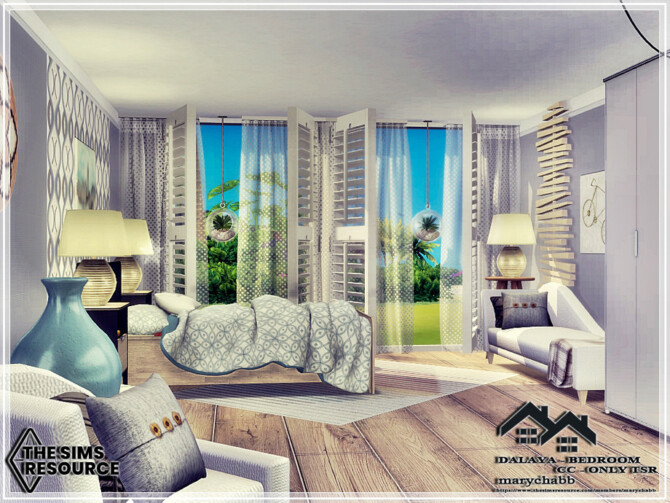 Sims 4 DALAYA Bedroom by marychabb at TSR
