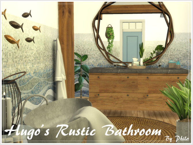 Sims 4 Hugos Rustic Bathroom by philo at TSR