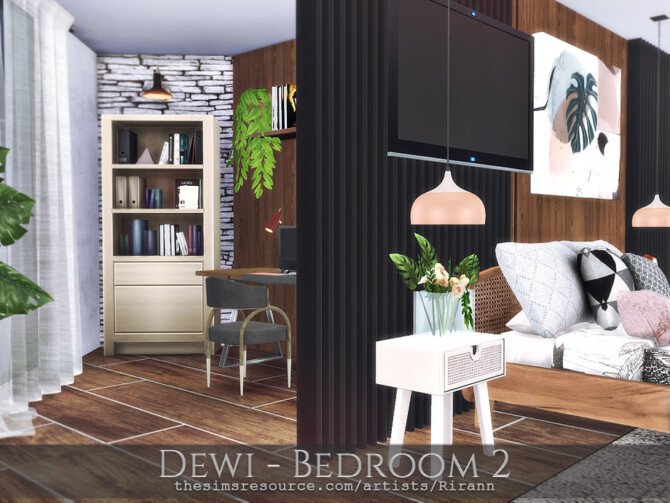 Sims 4 Dewi Bedroom 2 by Rirann at TSR