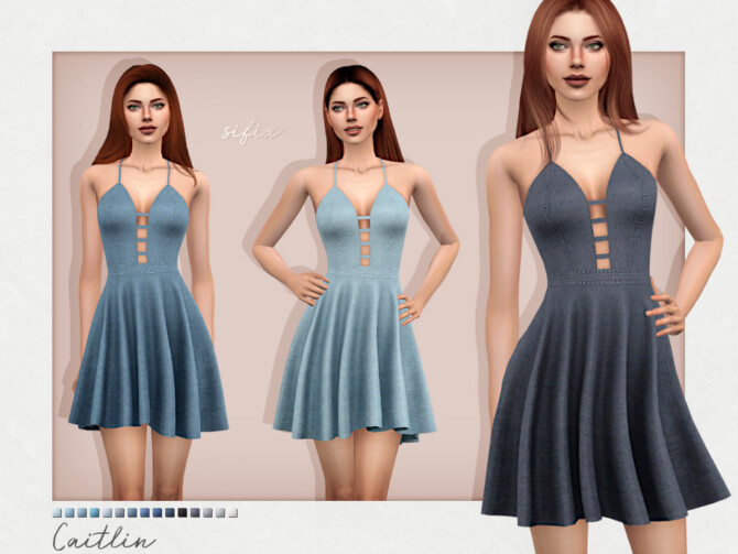 Sims 4 Caitlin Dress by Sifix at TSR