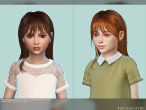 Child Hair G16C by DaisySims at TSR