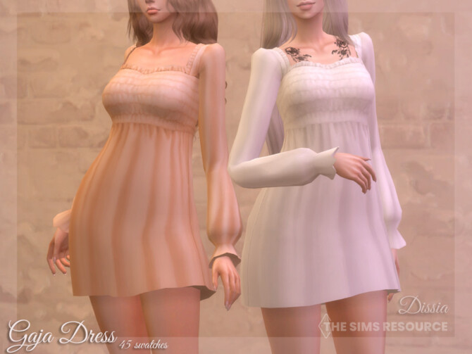 Sims 4 Gaja Dress by Dissia at TSR