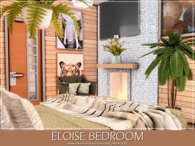 Sims 4 Eloise Bedroom by MychQQQ at TSR