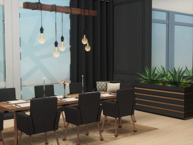 Sims 4 1010 Alto Apartments Dining Room by xogerardine at TSR