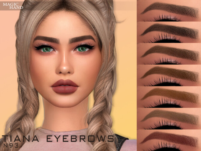 Sims 4 Tiana Eyebrows N93 by MagicHand at TSR