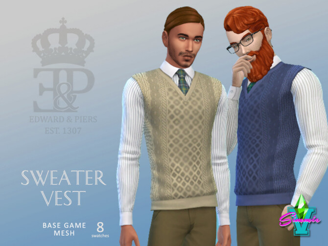 Sims 4 Edward & Piers Country Sweater Vest by SimmieV at TSR