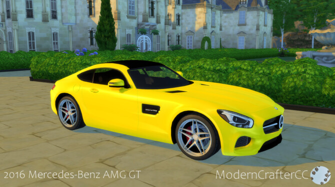 Sims 4 2016 Mercedes Benz AMG GT at Modern Crafter CC