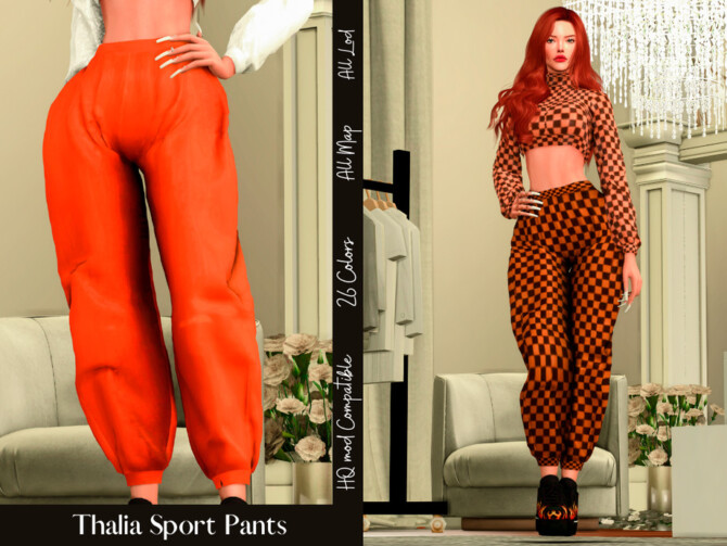Sims 4 Thalia Sport Pants by couquett at TSR