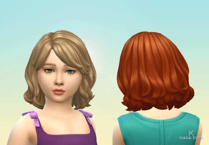 Sims 4 Lesley Hairstyle for Girls at My Stuff Origin
