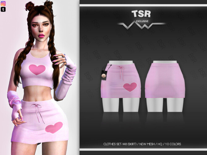 Sims 4 Clothes SET 148 (SKIRT) BD518 by busra tr at TSR