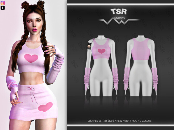 Sims 4 Clothes SET 148 (TOP) BD517 by busra tr at TSR