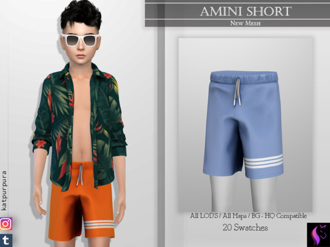Sims 4 Amini Shorts by KaTPurpura at TSR