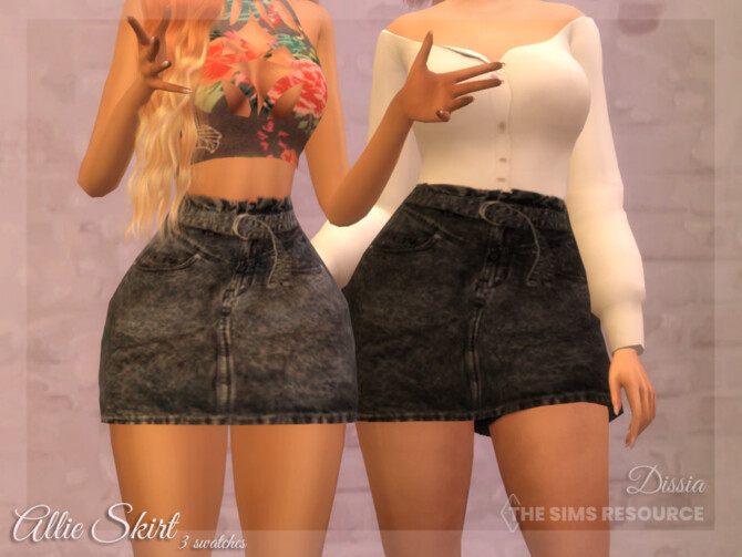 Sims 4 Allie Skirt by Dissia at TSR
