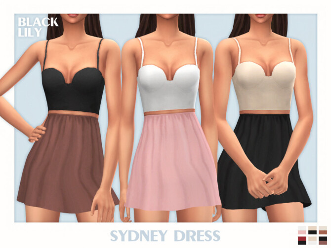 Sims 4 Sydney Dress by Black Lily at TSR