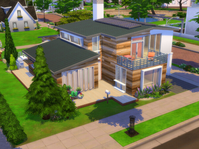 Sims 4 Ecolla house by GenkaiHaretsu at TSR