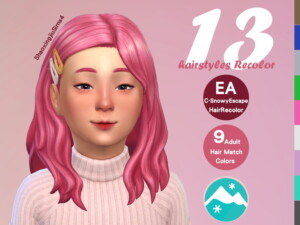 Child Snowy Escape Hair Recolor Set by jeisse197 at TSR