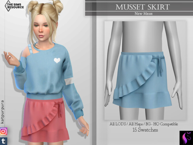 Sims 4 Musset Skirt by KaTPurpura at TSR