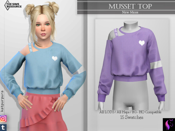 Sims 4 Musset Top by KaTPurpura at TSR