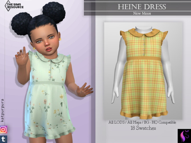 Sims 4 Heine Dress by KaTPurpura at TSR