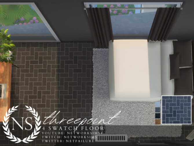 Sims 4 Threepoint Brick Floor by networksims at TSR