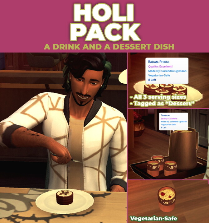 Sims 4 Holi Pack 2 Custom Recipes at Mod The Sims 4