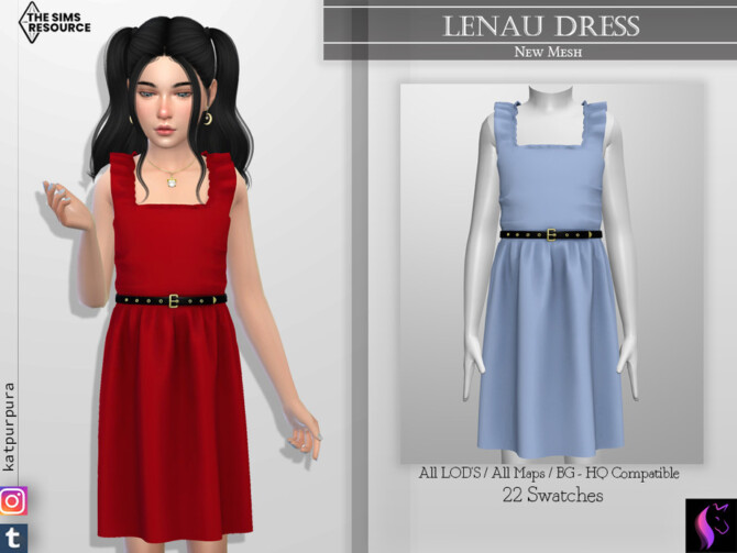Sims 4 Lenau Dress by KaTPurpura at TSR