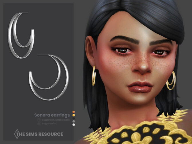 Sims 4 Sonora earrings | Kids version by sugar owl at TSR