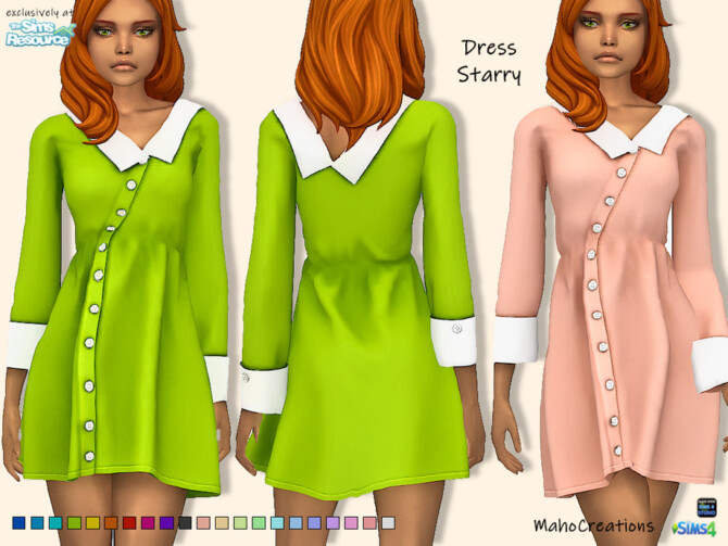 Sims 4 Dress Starry by MahoCreations at TSR