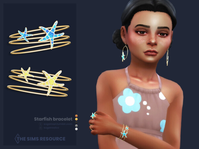 Sims 4 Starfish bracelet Kids version by sugar owl at TSR