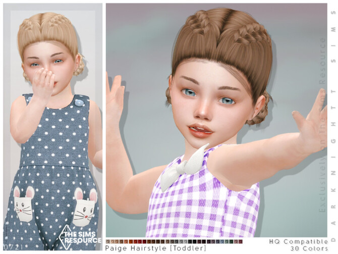 Sims 4 Paige Hairstyle [Toddler] by DarkNighTt at TSR