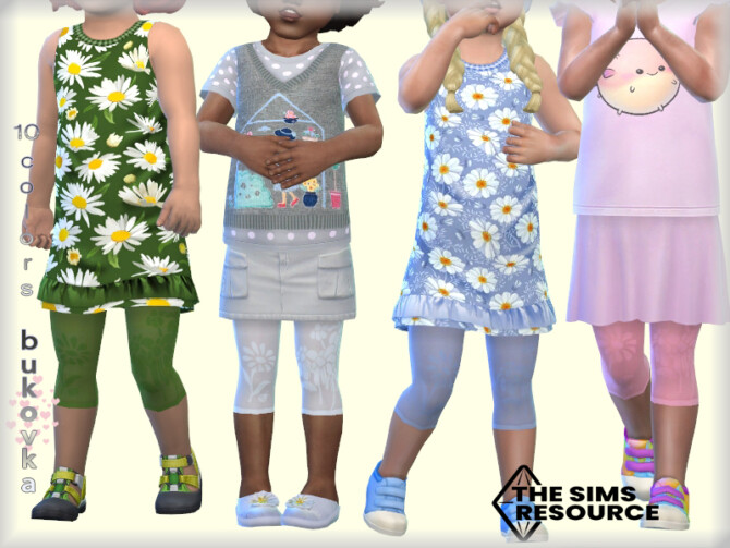 Sims 4 Floral Leggings by bukovka at TSR