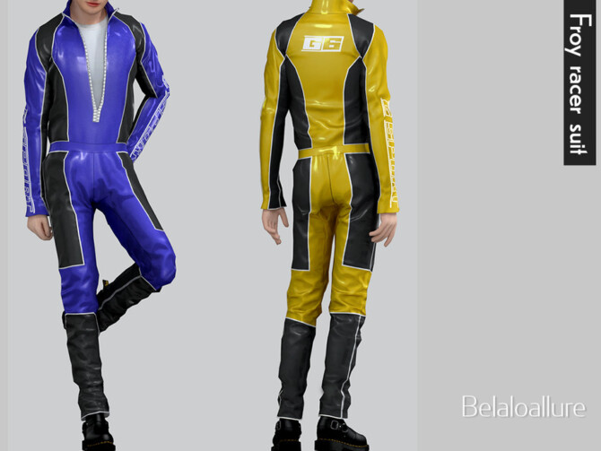 Sims 4 Belaloallure Froy racer suit by belal1997 at TSR