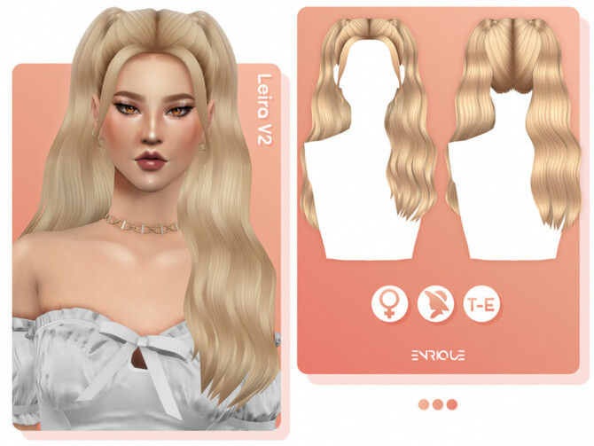 Sims 4 Leira Hairstyle V2 by EnriqueS4 at TSR