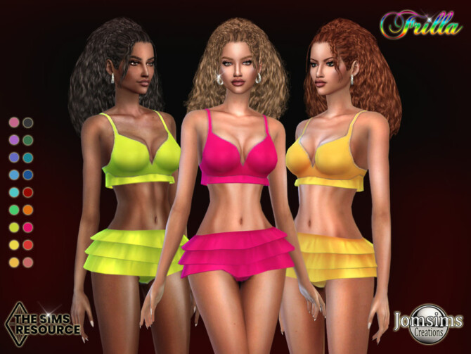 Sims 4 Frilla swimsuits by jomsims at TSR