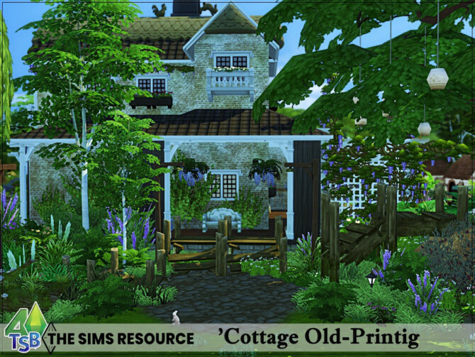 Sims 4 Cottage Old Printig by bozena at TSR