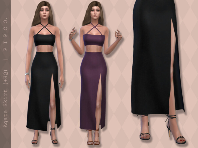 Sims 4 Agate Skirt by Pipco at TSR
