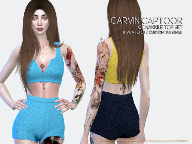 Sims 4 Nakkile Top by carvin captoor at TSR