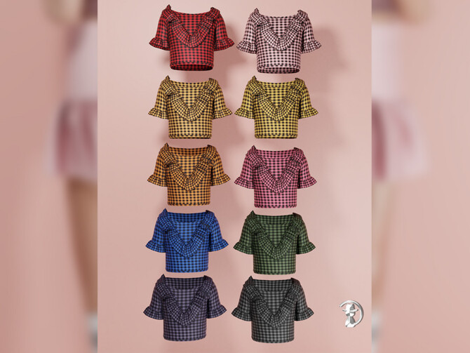 Sims 4 Short Sleeve Blouse Premium 03 by turksimmer at TSR