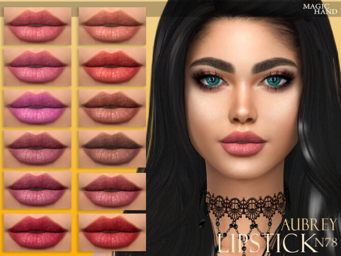 Sims 4 Aubrey Lipstick N78 by MagicHand at TSR