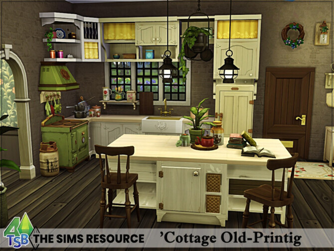 Cottage Old-Printig by bozena at TSR » Sims 4 Updates