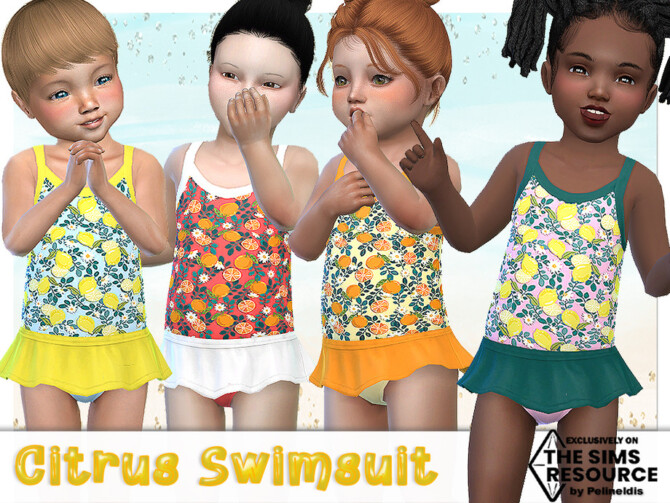 Sims 4 Citrus Swimsuit by Pelineldis at TSR