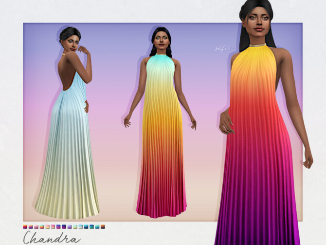 Sims 4 Chandra Dress by Sifix at TSR