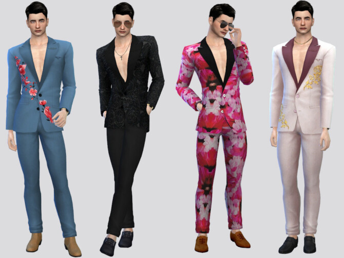 Sims 4 Candido Designer Suit by McLayneSims at TSR
