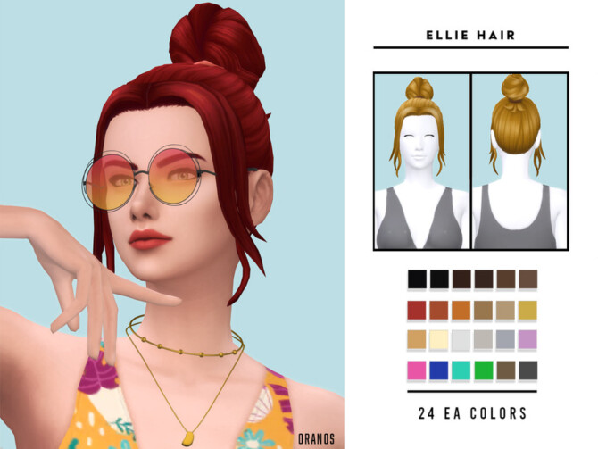 Sims 4 Ellie Hair by OranosTR at TSR