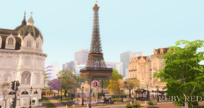 Sims 4 Paris City Build at Ruby Red