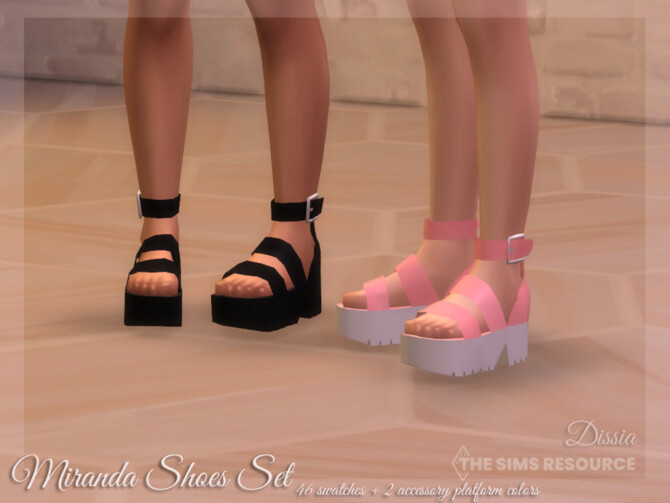 Sims 4 Miranda Shoes Set by Dissia at TSR
