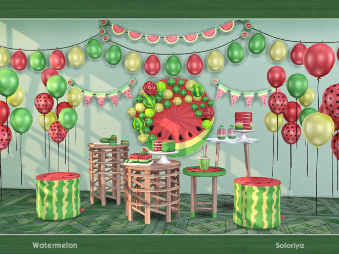 Sims 4 Watermelon set by soloriya at TSR