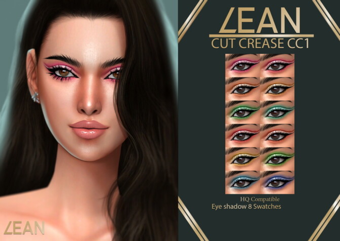 Sims 4 CUT CREASE CC1 eyeshadow at LEAN